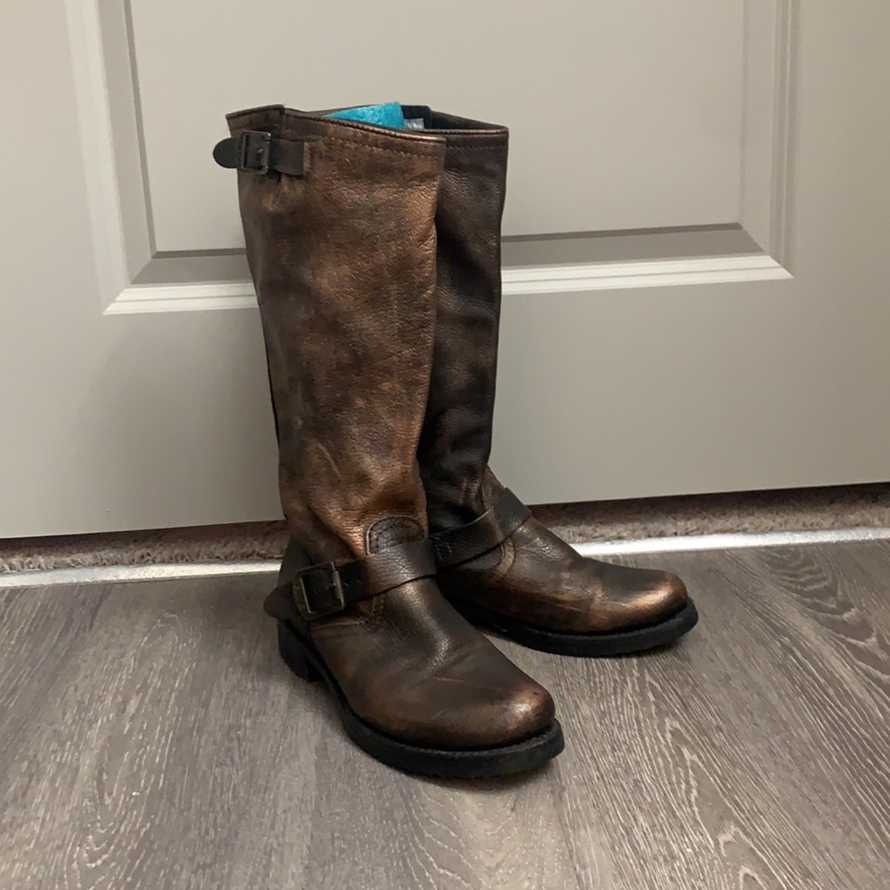 Frye Mid-Calf Veronica slouch boots